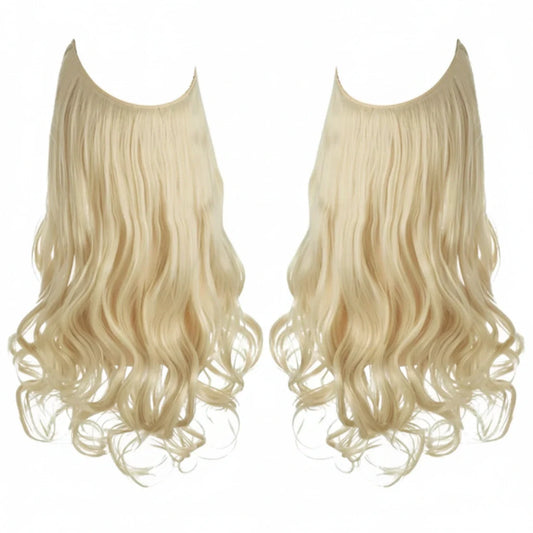 Extensiones de cabello Luxora™ Halo Rubio Claro