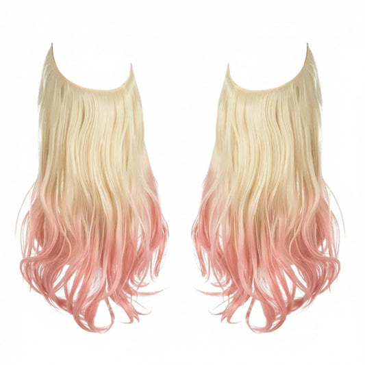 Extensiones de cabello Luxora™ Halo Degradado Rosa