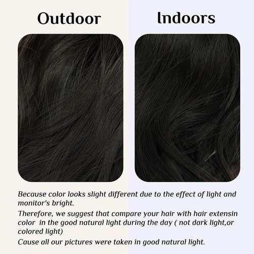 Extensiones de cabello Luxora™ Halo Negro Natural