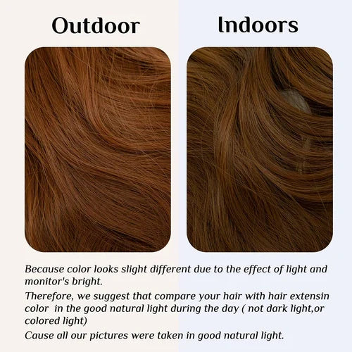Extensiones de cabello Luxora™ Halo Castaño Caoba