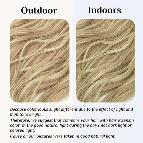 Extensiones de cabello Luxora™ Halo Rubio Oscuro