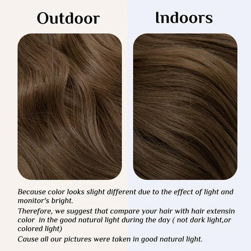 Extensiones de cabello Luxora™ Halo Castaño Medio