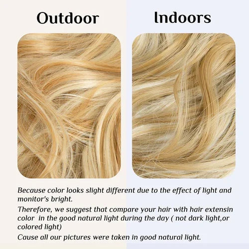 Extensiones de cabello Luxora™ Halo Rubio Dorado