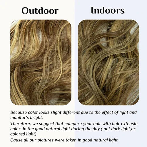 Extensiones de cabello Luxora™ Halo Castaño Ceniza Rubio
