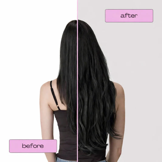 Extensiones de cabello Luxora™ Halo Chocolate Oscuro Liso