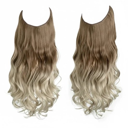 Extensiones de cabello Luxora™ Halo Degradado Perla