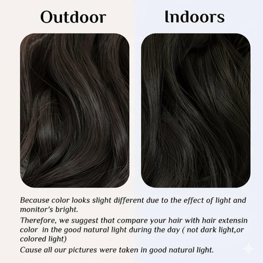 Extensiones de cabello Luxora™ Halo Castaño Oscuro