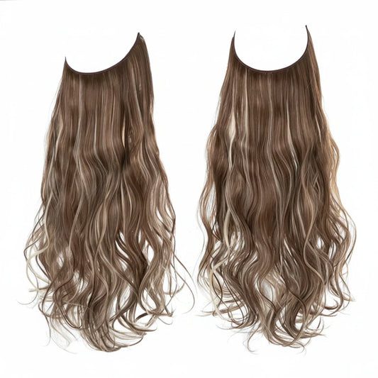 Extensiones de cabello Luxora™ Halo Rubio Latte