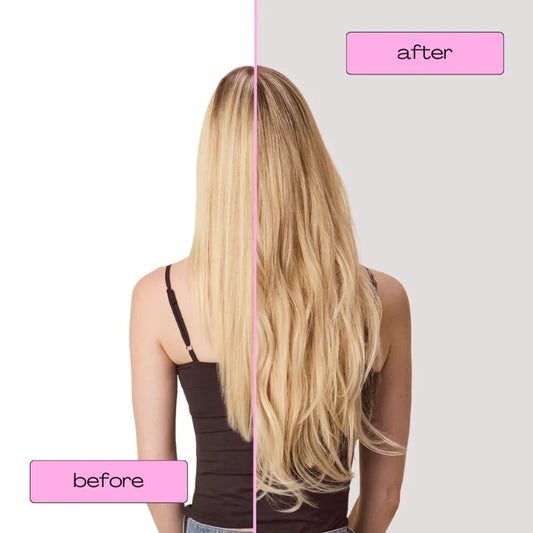Extensiones de cabello Luxora™ Halo Rubio Playa Liso