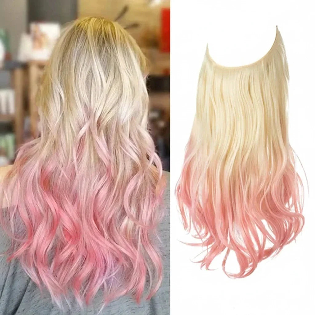 Extensions Halo Luxora™ ombré rose
