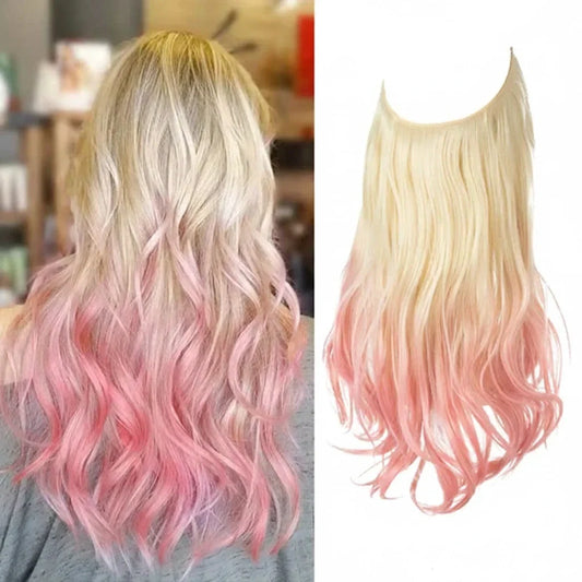 Extensiones de cabello Luxora™ Halo Degradado Rosa