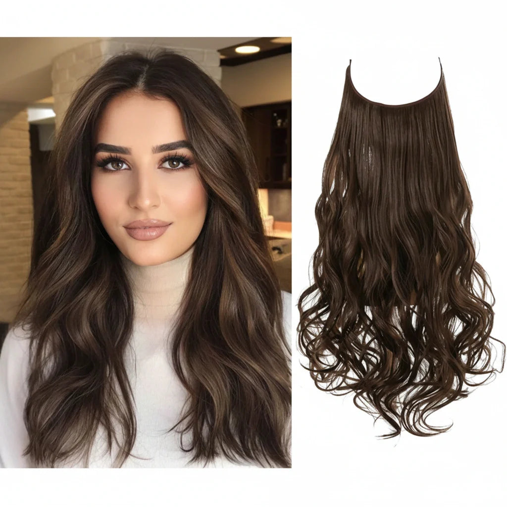 Extensions Halo Luxora™ brun moka