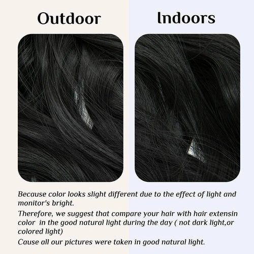 Extensiones de cabello Luxora™ Halo Negro Azabache
