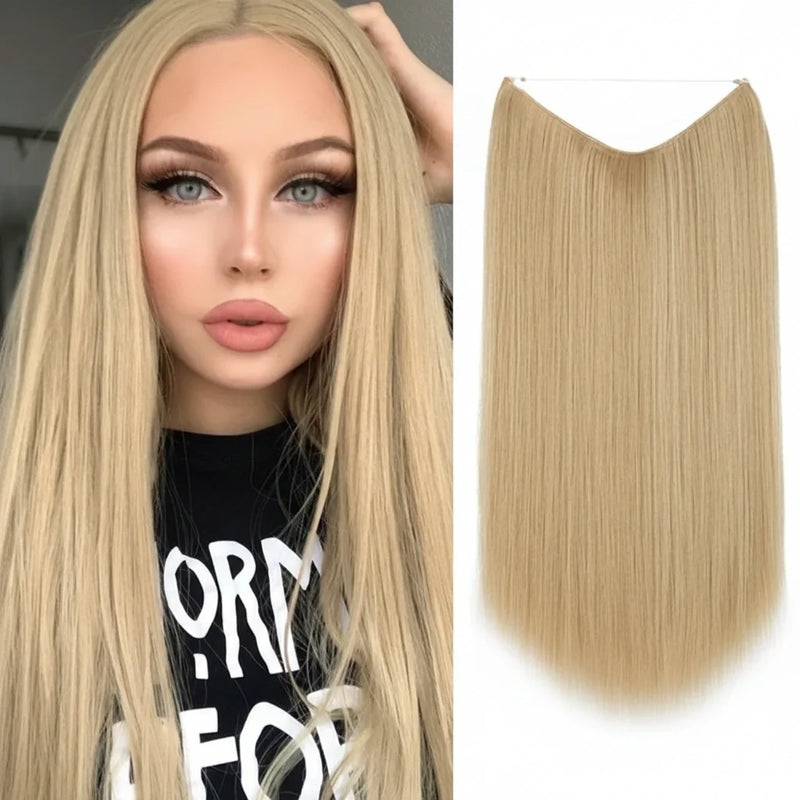 Luxora™ Halo California Blonde Straight Hair Extensions