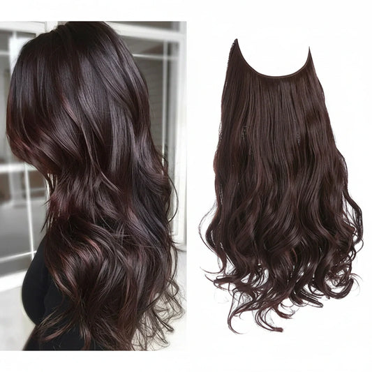 Extensiones de cabello Luxora™ Halo Castaño Castaña