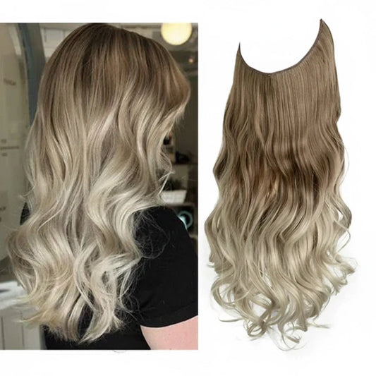 Extensiones de cabello Luxora™ Halo Degradado Perla