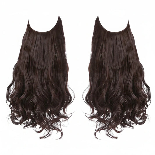 Extensiones de cabello Luxora™ Halo Castaño Castaña