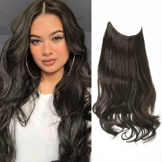 Extensiones de cabello Luxora™ Halo Castaño Oscuro