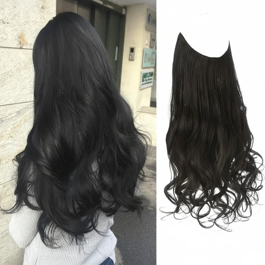 Extensiones de cabello Luxora™ Halo Negro Natural