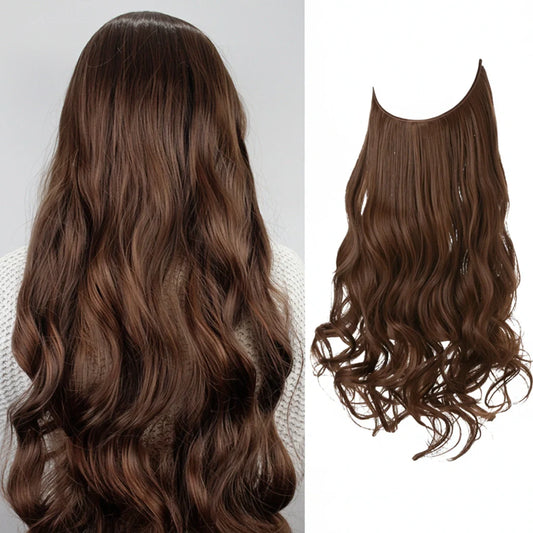 Extensiones de cabello Luxora™ Halo Castaño Claro