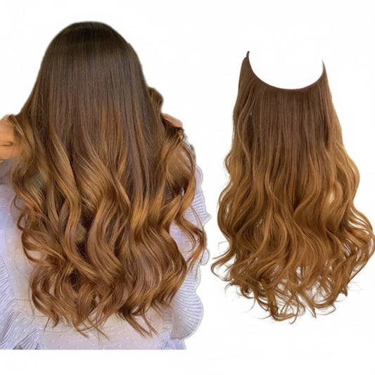 Extensiones de cabello Luxora™ Halo Caramelo Marrón