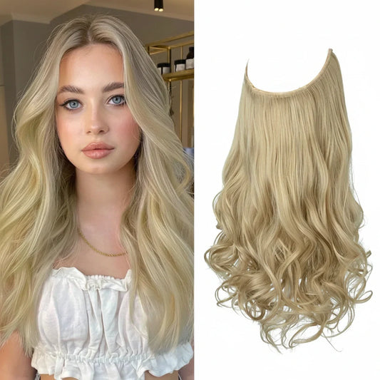 Extensiones de cabello Luxora™ Halo Rubio Natural