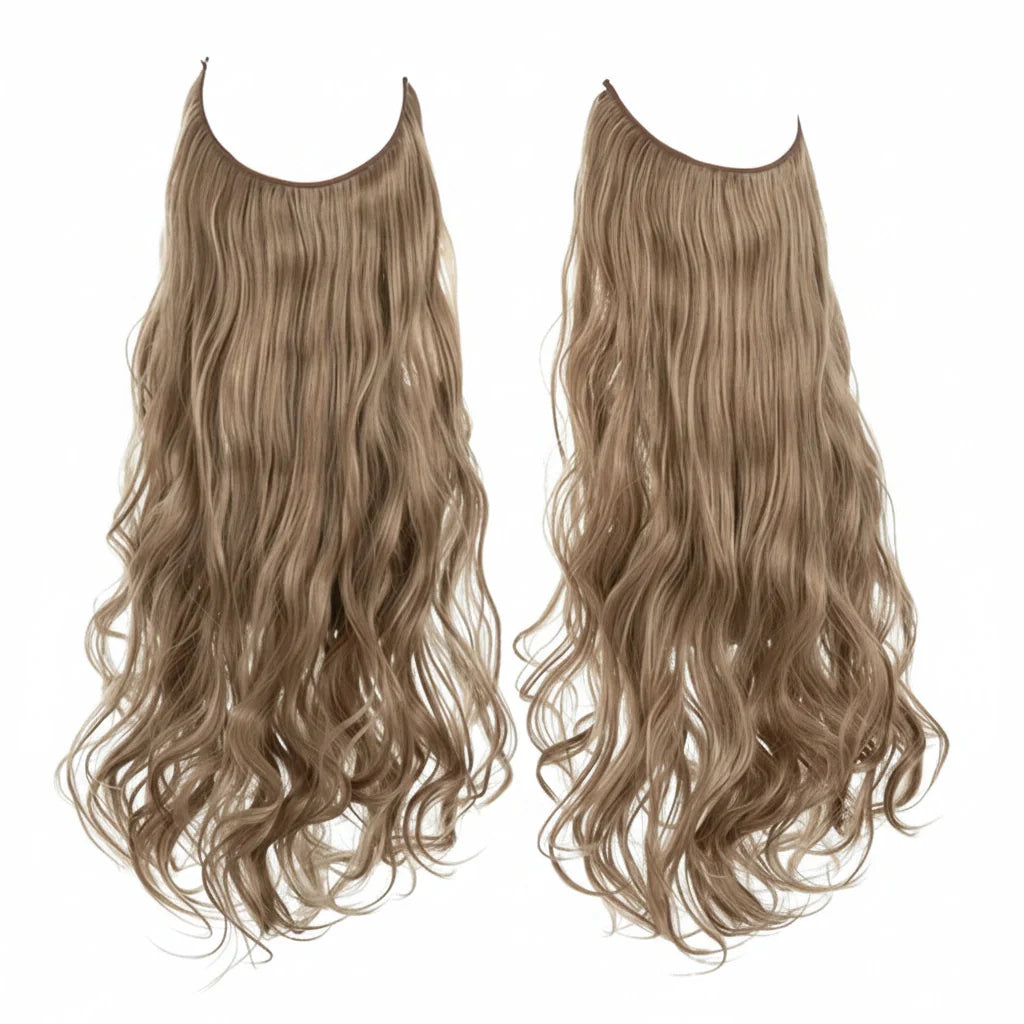 Luxora™ halo bruinblond hairextensions