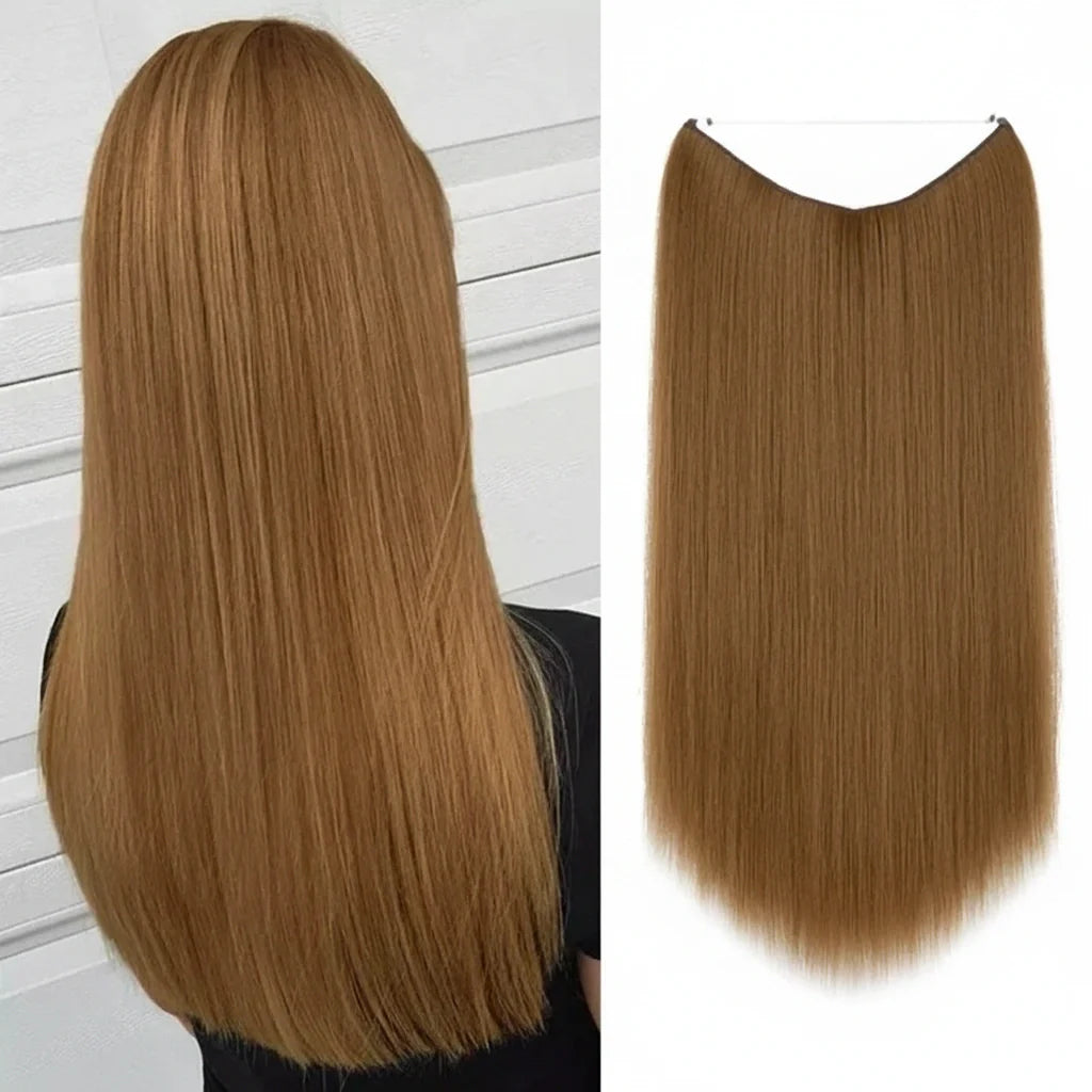 Extensions Halo Luxora™ auburn doré lisses