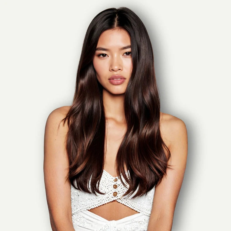 Extensions Halo Luxora™ brun chocolat au lait lisses