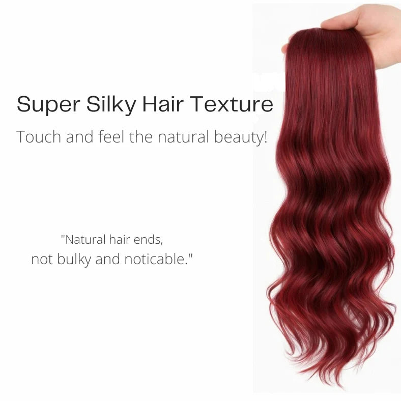 Luxora™ halo koperrood hairextensions